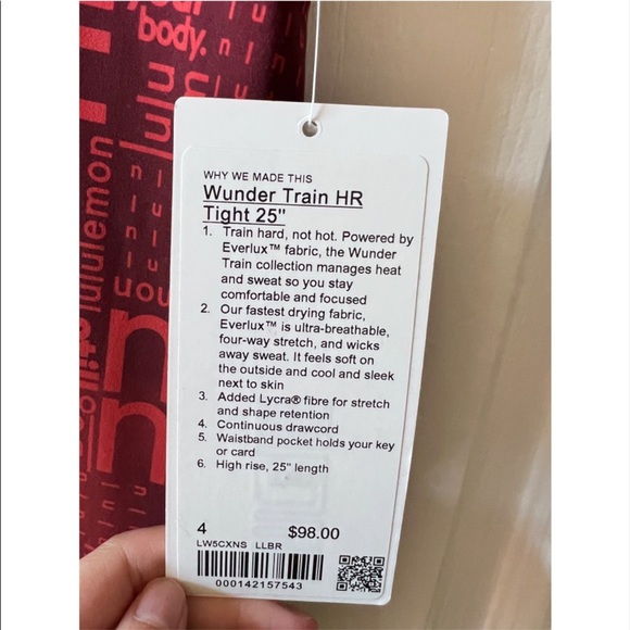 Wunder Train High-Rise Tight 25" NWT - Picture 3 of 3